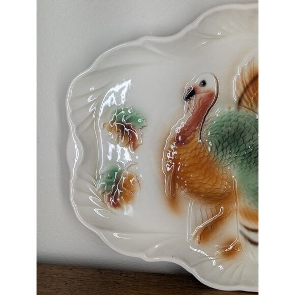 Vintage 1950s Turkey Platter Lane and Co Van Nuys CA T-40 Thanksgiving Holiday - Picture 3 of 10
